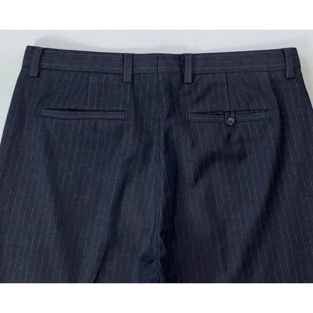 Banana Republic Vintage '02 Y2K Gavin Flat Front Wool Flannel Dress Pants. 35X32